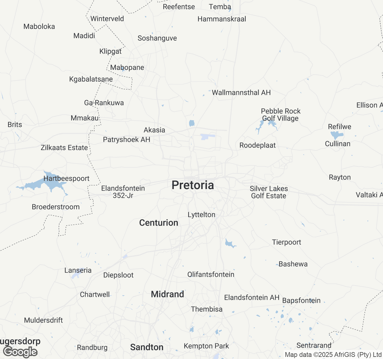 Map of Pretoria